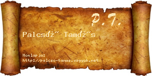 Palcsó Tamás névjegykártya