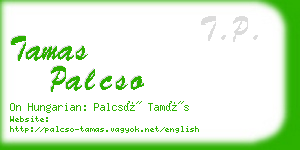 tamas palcso business card